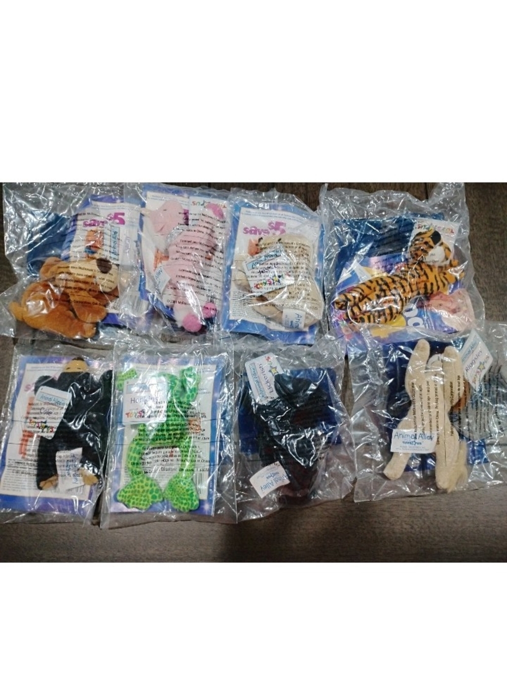 Vintage McDonald's Animal Ally Toys Complete Set 2001 New In Package